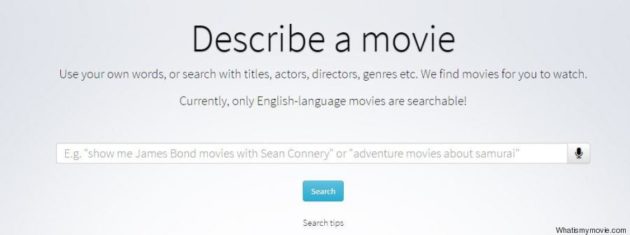 Whatismymovie è il motore di ricerca per i film di cui non ricordi il titolo