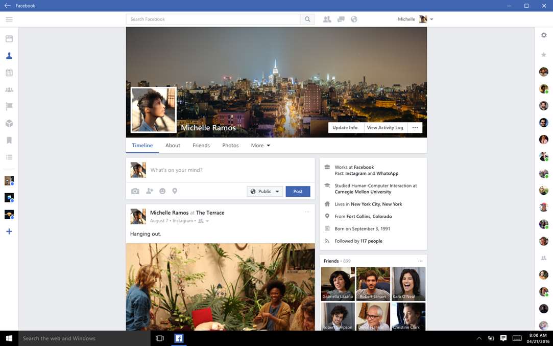 Facebook Windows 10 Mobile 3