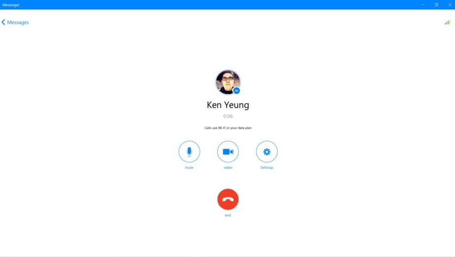 Facebook Messenger introduce chiamate audio e video su Windows 10
