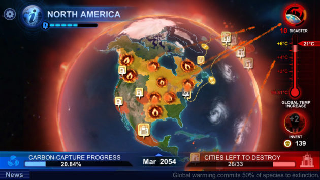 Carbon Warfare, provocatorio gioco sul riscaldamento globale, arriva su Android e iOS