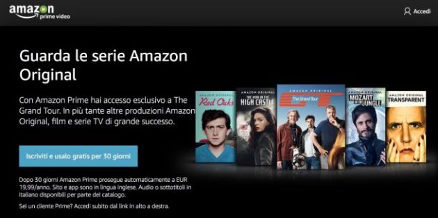 Amazon Prime Video è finalmente attivo anche in Italia