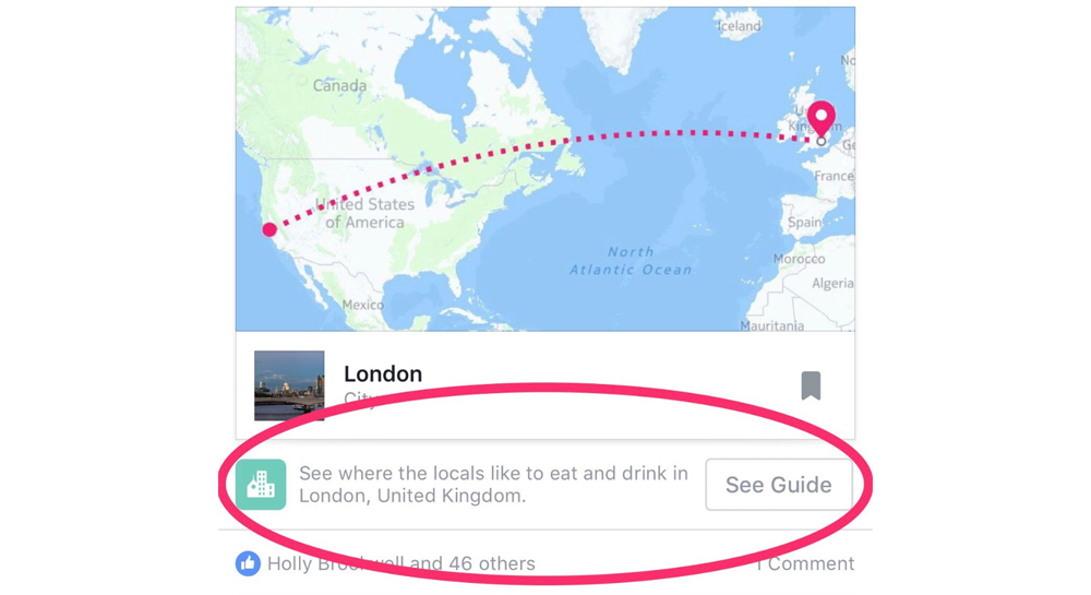 Facebook si prepara per introdurre il servizio City Guides