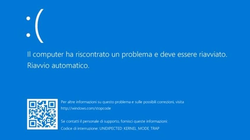 Windows 10, torna l'incubo del blue screen