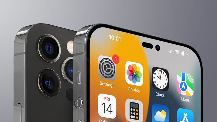 iPhone 14 Pro Max fori centrali più discreti al posto del notch